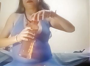 Indian desi hot bhabhi drink alcohol and smoke cigarette,hot pussy,boobs,nippal 
